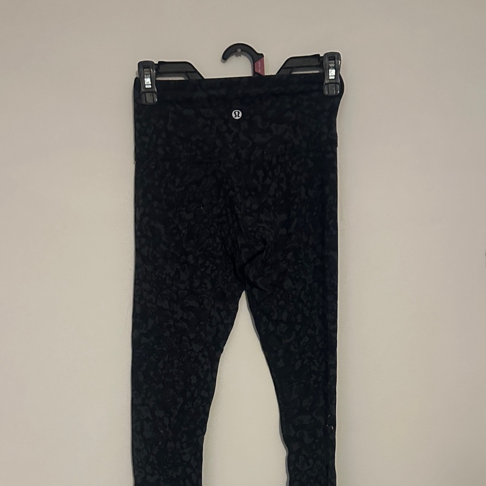 lululemon athletica Patterned Black Leggings